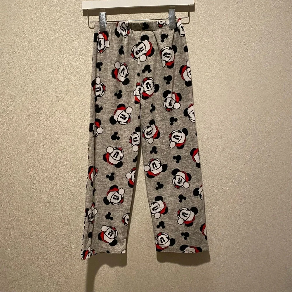 Disney Christmas Pajamas Mickey Mouse pants size 8 UNISEX Winter Holidays